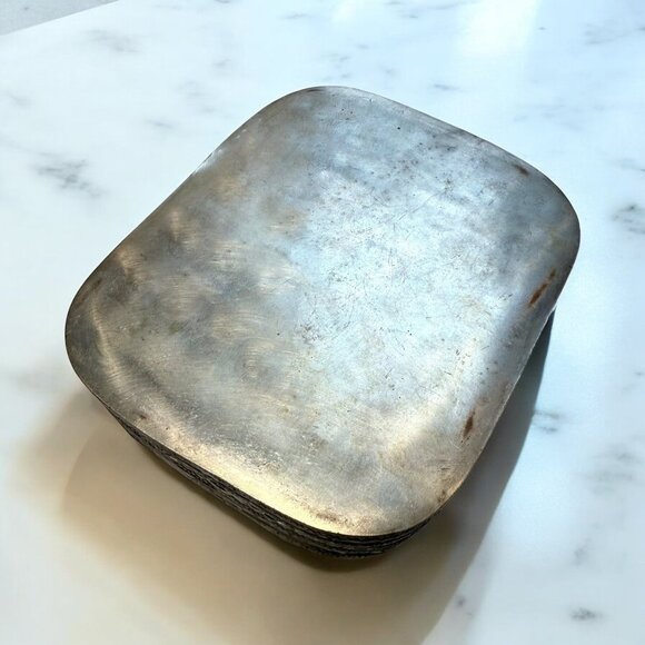 Vintage Chinese Porcelain & Metal 6.5” X 5.5” X 2" Box PHOENIX Bird Floral Motif - Picture 6 of 11